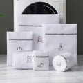 6pcs/set Home Net Pocket Underwear Washing Bag Thickened Polyester Laundering Set (White)