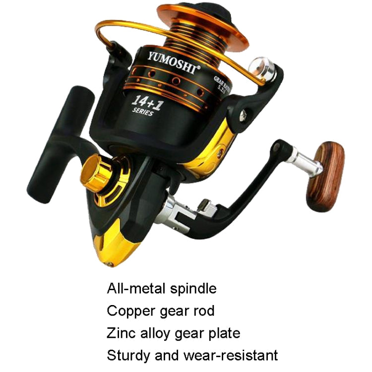 YUMOSHI AX2000 Metal Rocker Fishing Reel Spinning Reel