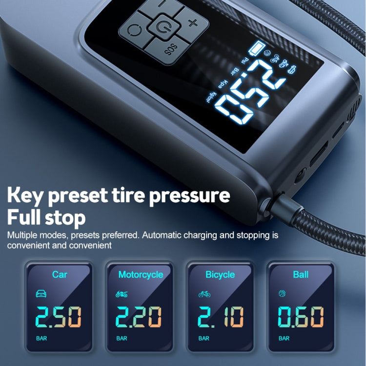 SUITU   ST-9624C Wireless+DC+USB 150psi  Air Pump Intelligent Digital Display Car Bicycle Ball Electric Pump Cylinder