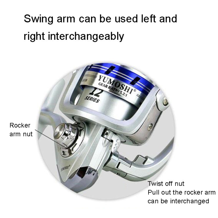 YUMOSHI AL5000 Metal Head Fish Line Wheel