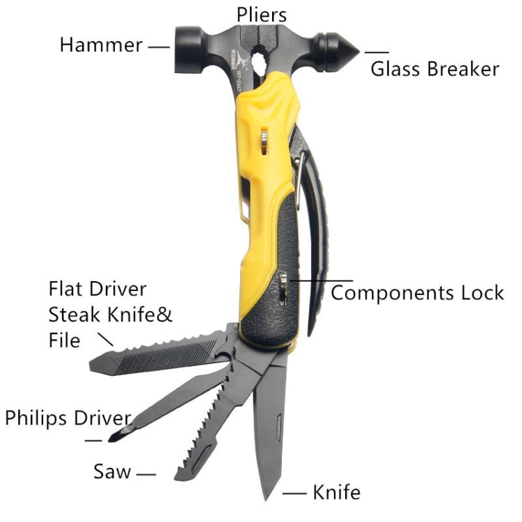 RDEER RT-2347 Multifunctional Pliers Folding Knife Outdoor Home Emergency Tool