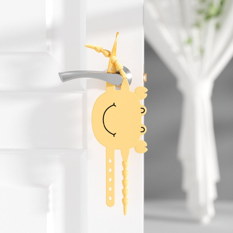 Silica Gel Door Closing Buffer Silent Lock Cover Door Clip Pad(Yellow Crab)