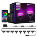 SKS-JZ-13 DC 12V 10m 15 LEDs Bluetooth RGB Lawn Light String Waterproof  LED Buried Lights US Plug