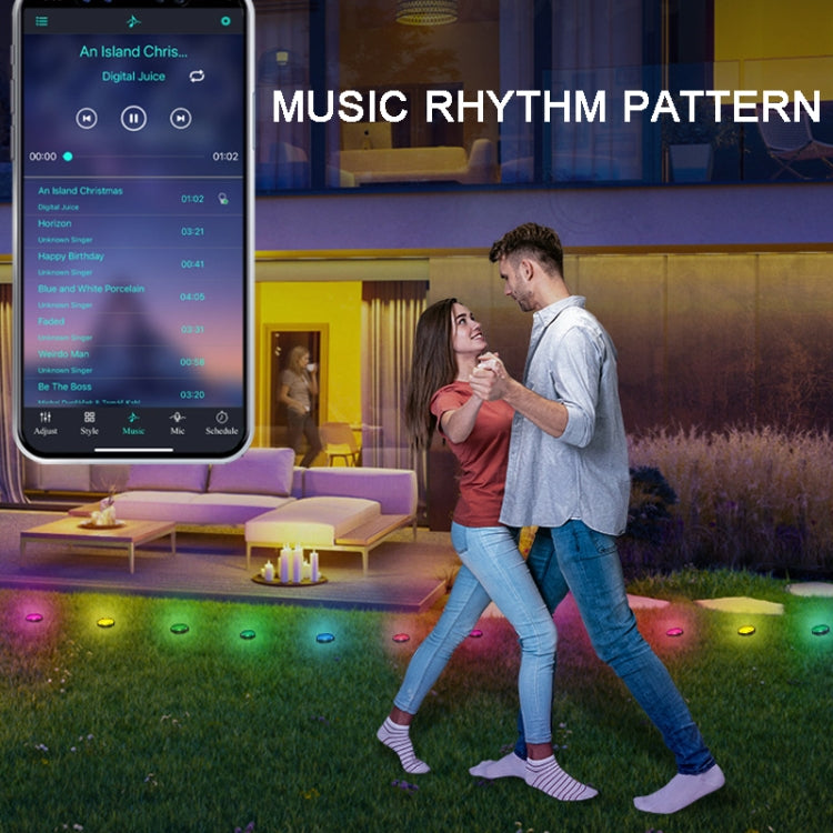 SKS-JZ-13 DC 12V 10m 15 LEDs Bluetooth RGB Lawn Light String Waterproof  LED Buried Lights AU Plug