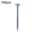 RUITOOL ST4 100pcs Woodworking Slant Hole Screws Half Tooth Self Tapping Phillips Bolt 63mm