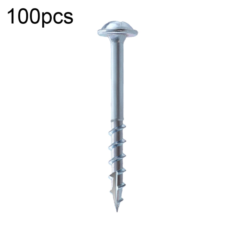 RUITOOL ST4 100pcs Woodworking Slant Hole Screws Half Tooth Self Tapping Phillips Bolt 25mm
