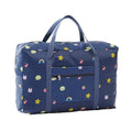 Travel Waterproof Foldable Storage Hand Luggage Bag(Navy Blue Rainbow)