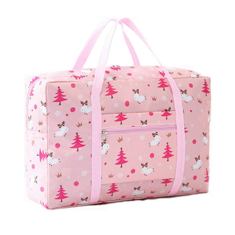 Travel Waterproof Foldable Storage Hand Luggage Bag(Pink Lamb)