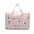 Travel Waterproof Foldable Storage Hand Luggage Bag(Pink Plaid)