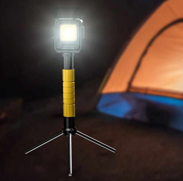 Double Sided COB Flashlight Mini Keychain Light Camping Light With Stand
