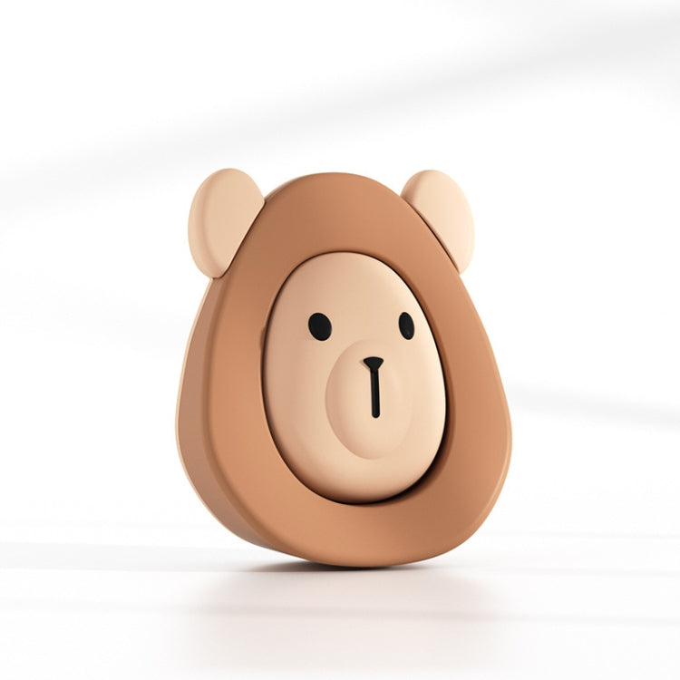 Cartoon Silicone Door Stopper Anti-Collision Door Blocker(Coffee)