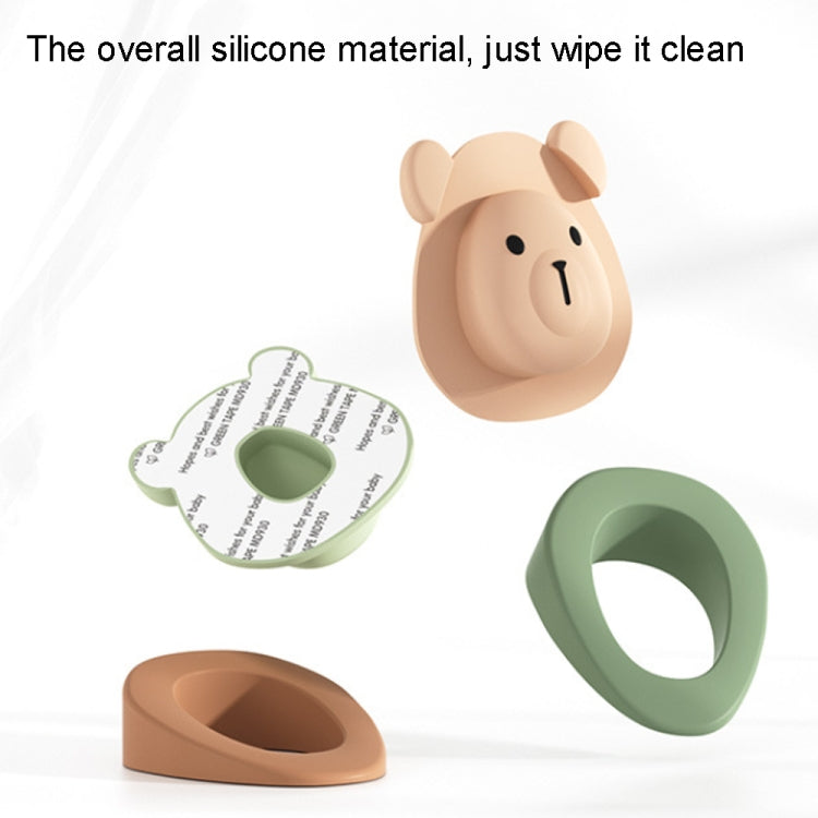 Cartoon Silicone Door Stopper Anti-Collision Door Blocker(Coffee)