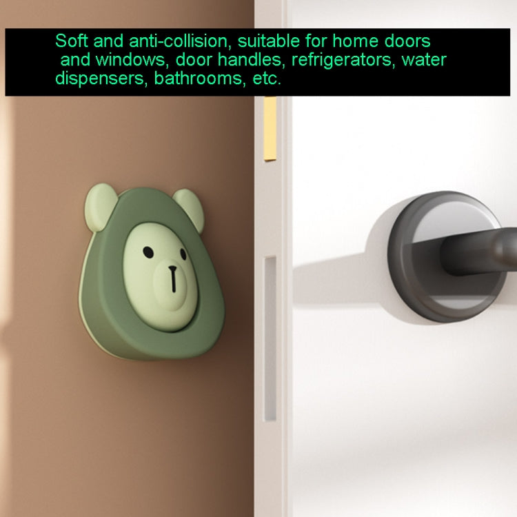 Cartoon Silicone Door Stopper Anti-Collision Door Blocker(Coffee)