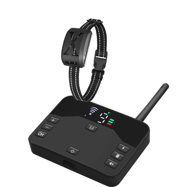 2-In-1 Electric Dog Fence & Remote Training Collar Adjustable Vibration & Shock For 1 Dog(Black)