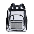 PVC Transparent Waterproof Backpack Student School Bag, Color: Large Black