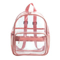 PVC Transparent Waterproof Backpack Student School Bag, Color: Candy Colo Pink