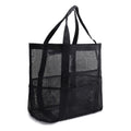 Large Capacity Mesh Swimming Tote Beach Bag(Black)
