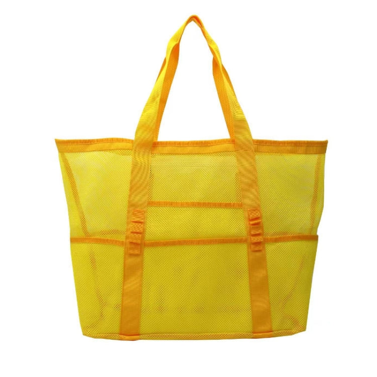 Large Capacity Mesh Swimming Tote Beach Bag(Yellow)