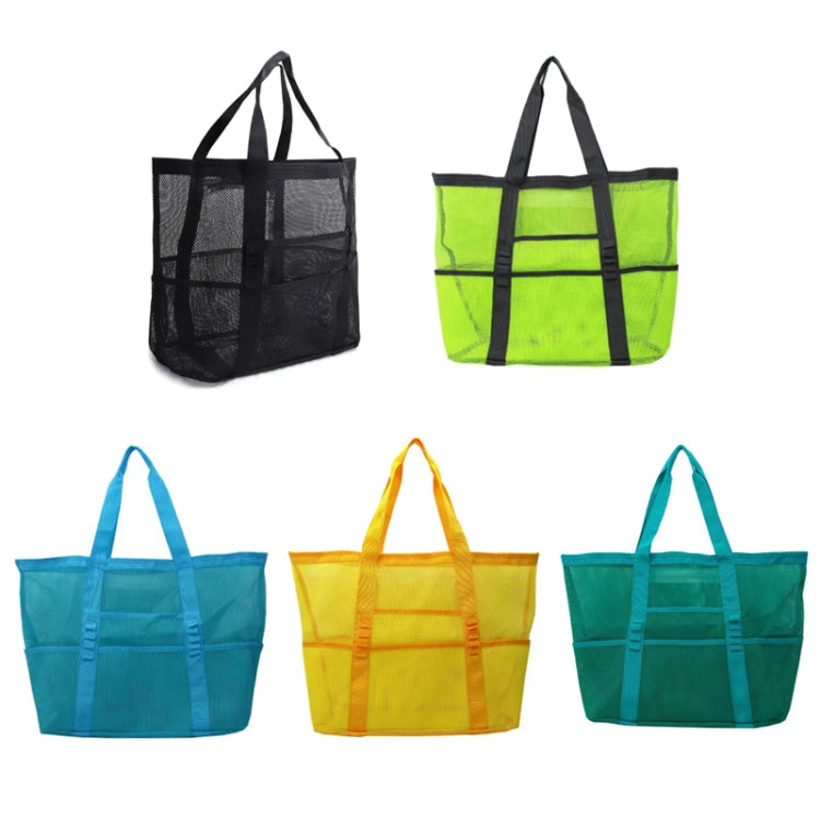 Large Capacity Mesh Swimming Tote Beach Bag(Black)