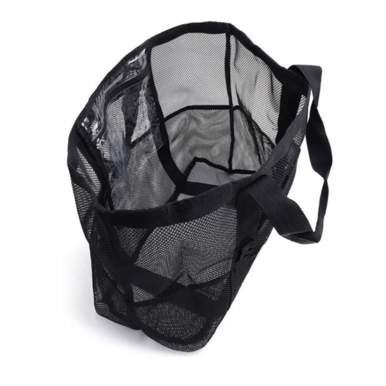 Large Capacity Mesh Swimming Tote Beach Bag(Black)