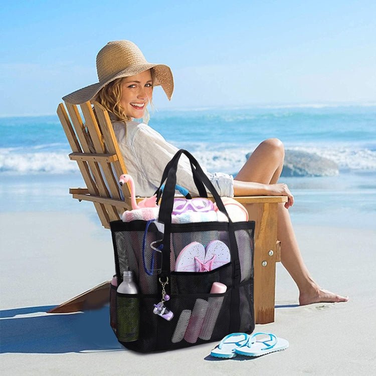 Large Capacity Mesh Swimming Tote Beach Bag(Green)