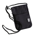 Anti-RFID Document Bag Card Radiation-proof Hanging Neck Chest Bag(Black)