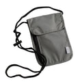 Anti-RFID Document Bag Card Radiation-proof Hanging Neck Chest Bag(Grey)
