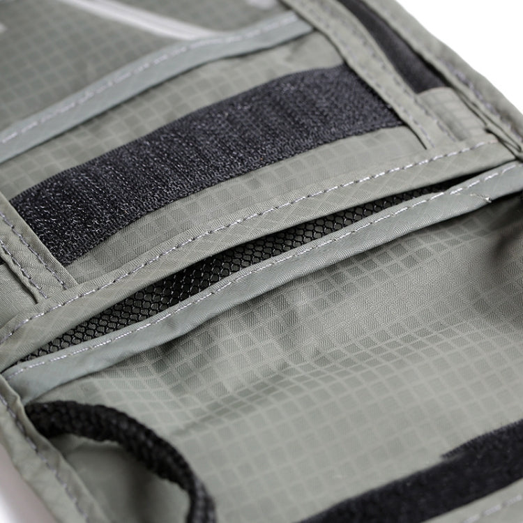 Anti-RFID Document Bag Card Radiation-proof Hanging Neck Chest Bag(Grey)