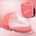 706 Backpack Portable Movable Crib Multifunctional Foldable Baby Bed, Color: Pink+Sunshade