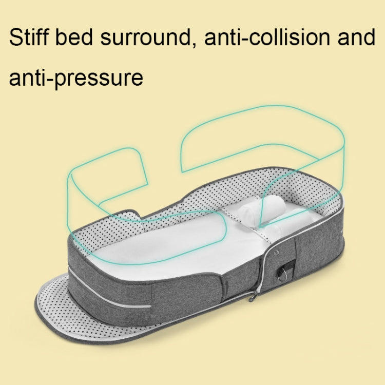 706 Backpack Portable Movable Crib Multifunctional Foldable Baby Bed, Color: Sky Blue+Sunshade