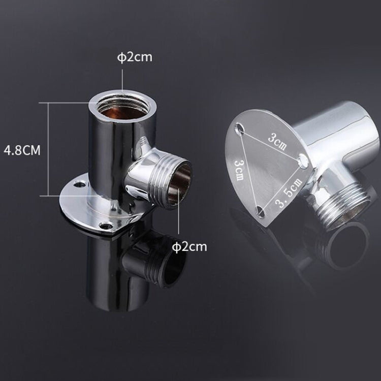 With Base Top Spray Rod Shower Tube Stainless Steel Shower Outlet Pipe Elbow, Size: 39cm