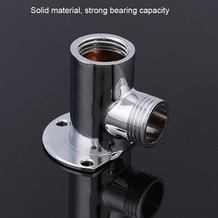With Base Top Spray Rod Shower Tube Stainless Steel Shower Outlet Pipe Elbow, Size: 49.5cm