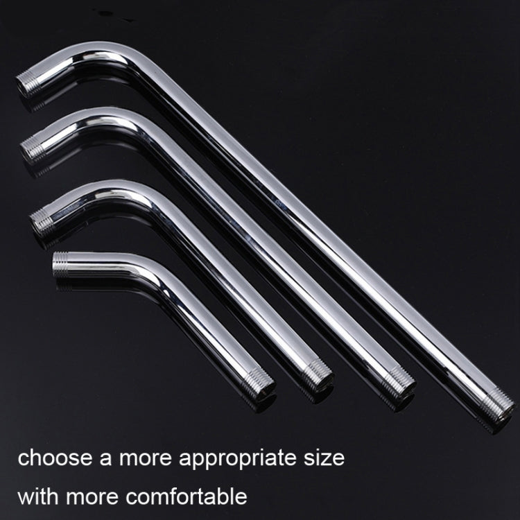 With Base Top Spray Rod Shower Tube Stainless Steel Shower Outlet Pipe Elbow, Size: 49.5cm