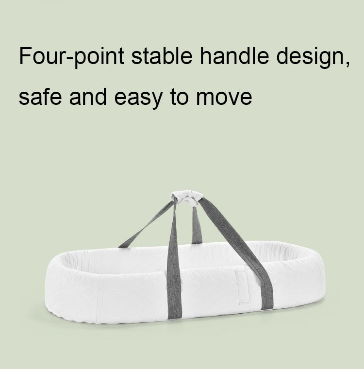709 Portable Multifunctional Crib with Mosquito Net Folding Newborn Moveable Bed, Color: Pink