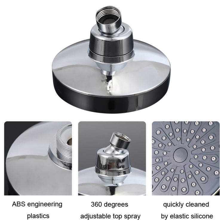 AL-63 5 inch Hotel Showerhead Overhead Spray Plastic Bathroom Rooftop Nozzle(Style A)