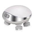 K111 Hot Compress Red Light Head Massager Electric Kneading Vibration Waterproof Head Instrument, Size: English Version(White)
