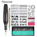 70pcs/set Mini Electric Speed Adjustable Engraving Pen Micro Electric Drill(EU Plug)
