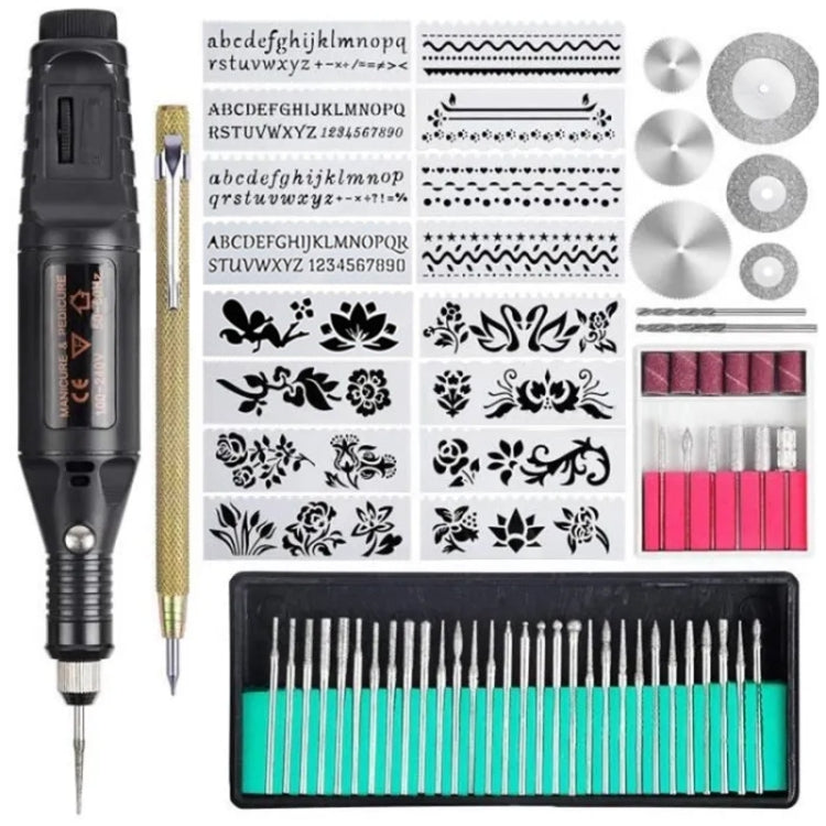 70pcs/set Mini Electric Speed Adjustable Engraving Pen Micro Electric Drill(US Plug)