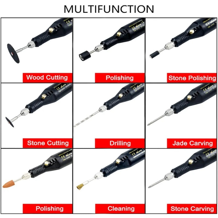 70pcs/set Mini Electric Speed Adjustable Engraving Pen Micro Electric Drill(EU Plug)