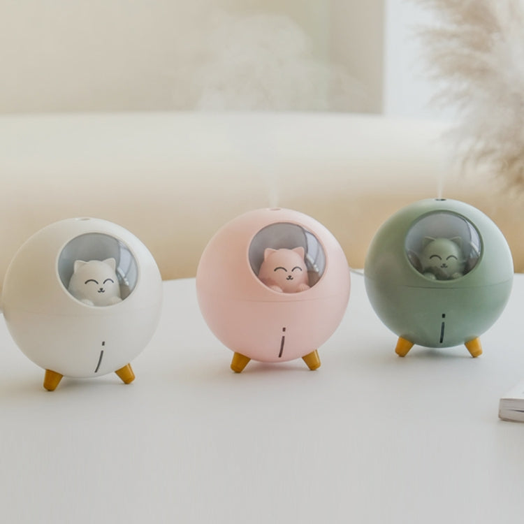 WT-TX5 USB Direct Insert Version Humidifier Mini Planet Cat Desktop Purifier(White)