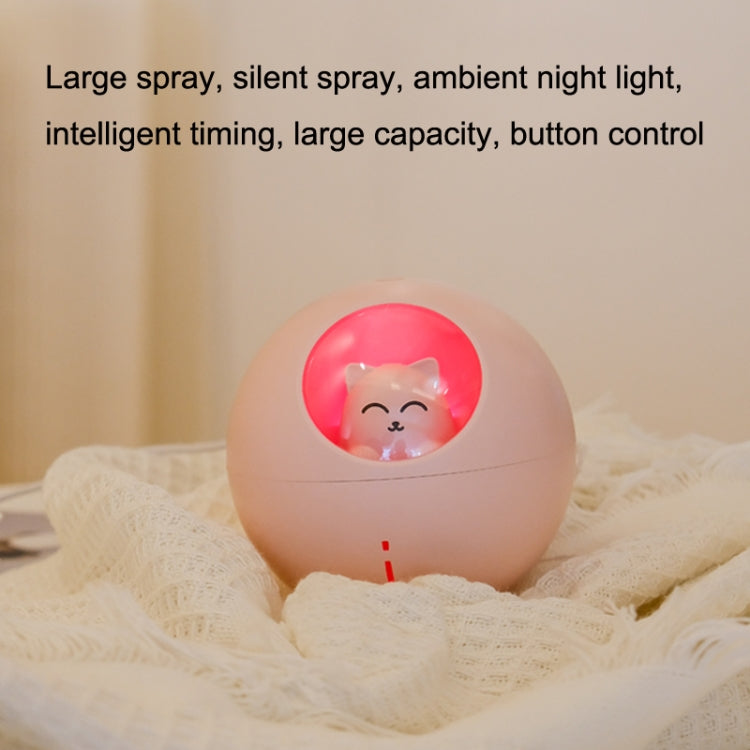 WT-TX5 USB Direct Insert Version Humidifier Mini Planet Cat Desktop Purifier(White)