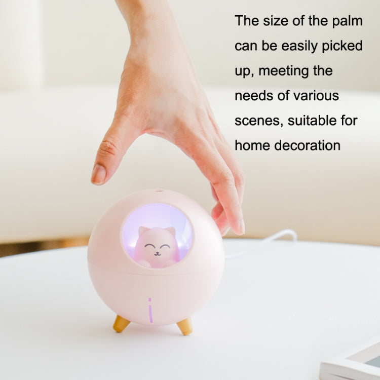 WT-TX5 USB Direct Insert Version Humidifier Mini Planet Cat Desktop Purifier(White)