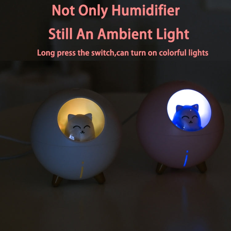 WT-TX5 USB Direct Insert Version Humidifier Mini Planet Cat Desktop Purifier(White)