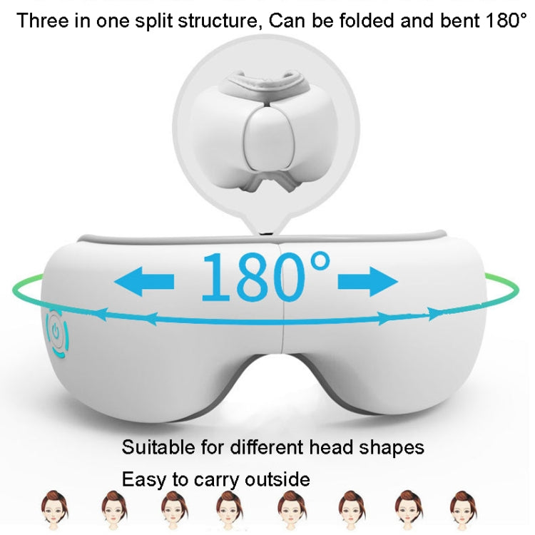 A216 Intelligent Wireless Eye Massage Instrument Pneumatic Vibration Hot Compress Eye Care Instrument(White)