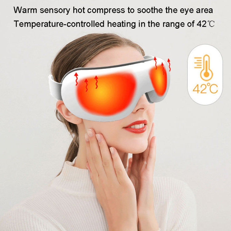 A216 Intelligent Wireless Eye Massage Instrument Pneumatic Vibration Hot Compress Eye Care Instrument(White)