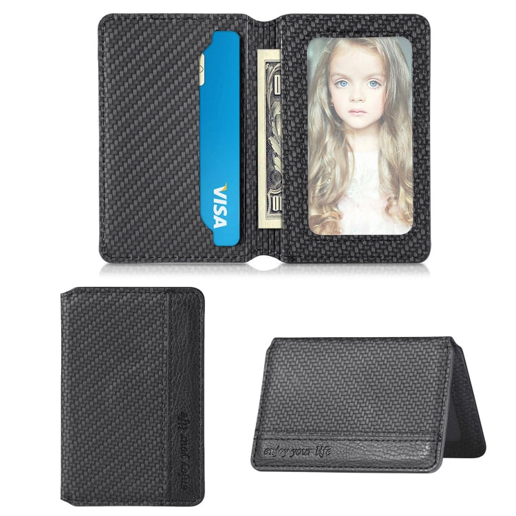 Multifunctional Mobile Phone Back Sticker Card Bag with Bracket Function(Black)