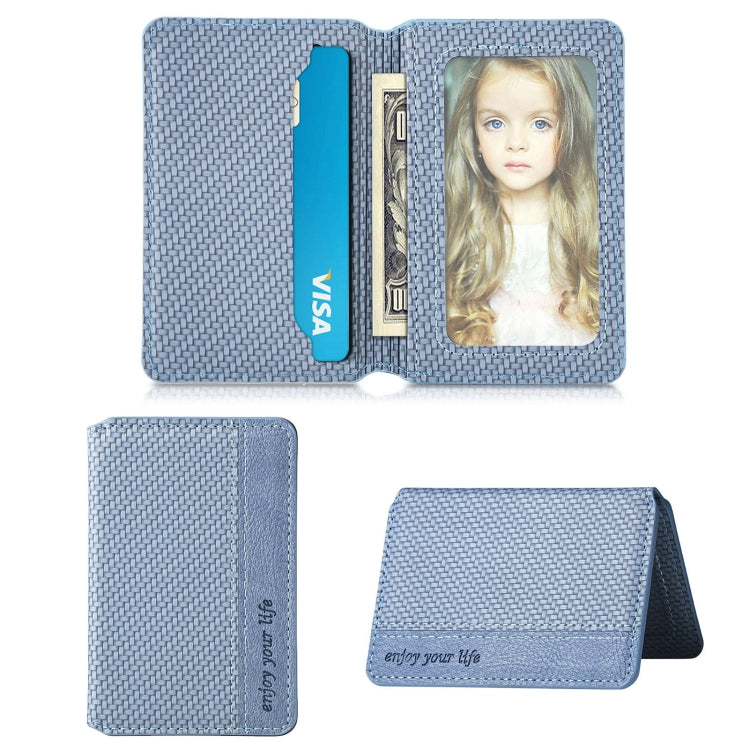Multifunctional Mobile Phone Back Sticker Card Bag with Bracket Function(Blue)