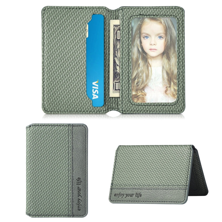 Multifunctional Mobile Phone Back Sticker Card Bag with Bracket Function(Green)
