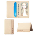 Multifunctional Mobile Phone Back Sticker Card Bag with Bracket Function(Khaki Apricot)