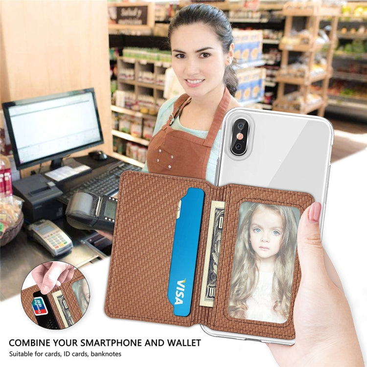 Multifunctional Mobile Phone Back Sticker Card Bag with Bracket Function(Black)